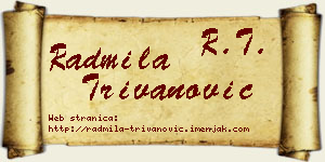 Radmila Trivanović vizit kartica